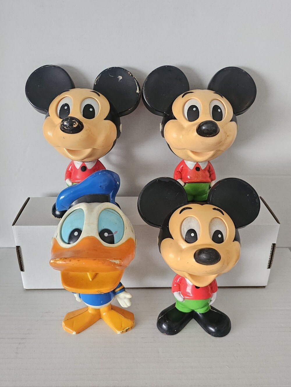 1970's Matel Disney 3 Mickey Mouse 1 Donald Duck Chatter Chum Talking Toys Works